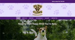 Desktop Screenshot of pawsandclawskennels.com